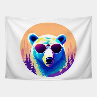 Polar Bear wearing Sunglasses Tapestry