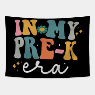 In My Pre-K Era Back To School Retro Groovy Pre-K Teachers Tapestry