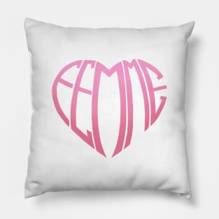 Pink Ombre Femme Heart Pillow