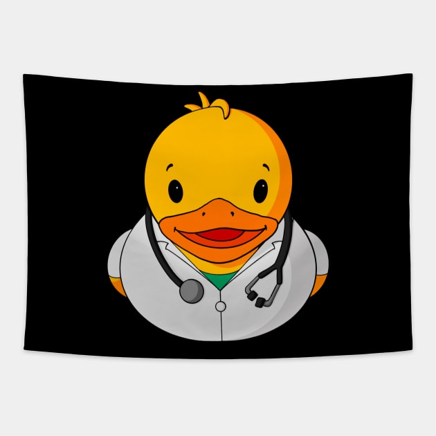 Doctor Rubber Duck Tapestry by Alisha Ober Designs