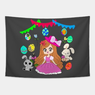 Easter Party Cartoon drawing Tapestry