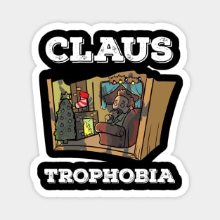 Claustrophobia Santa Claus Pun Funny Christmas Horror Gift Magnet