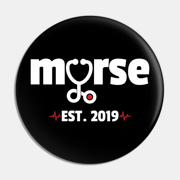 Murse Est. 2019 Graduation Gift For Male Nurse Pin by trendingoriginals