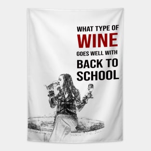 Back to school funny quote Tapestry