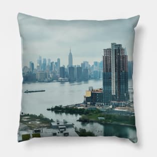 NYC Skyline Seen From Brooklyn Pillow