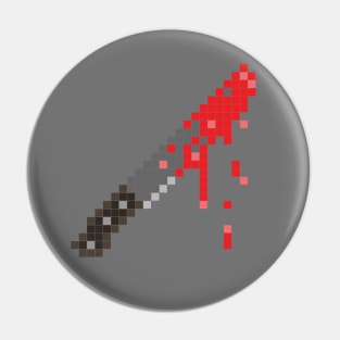 8-bit Bloody Machete Pin