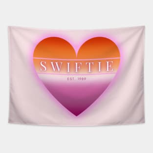 Sapphic Swiftie Lesbian Pride Heart Tapestry