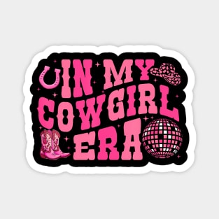 In My Cowgirl Era Groovy Cute Western Rodeo Cowgirls Magnet