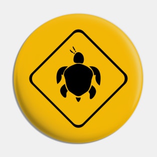 vsco girl turtle funny yellow road sign Pin