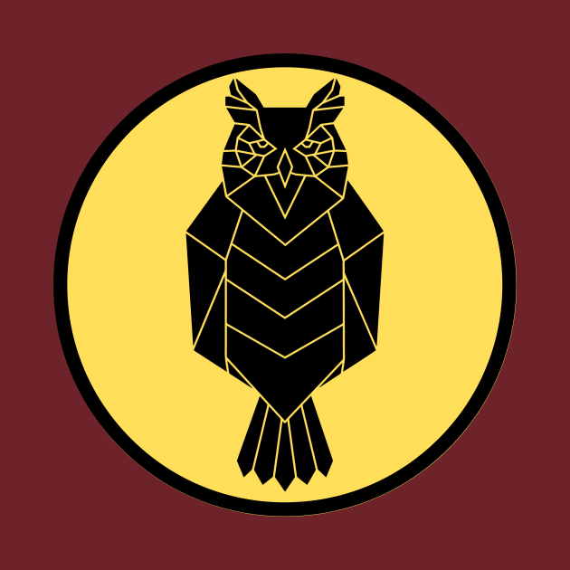 Geometric Artwork Owl by Art-Julia