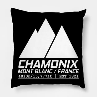 Chamonix Ski Resort Mont Blanc France Pillow