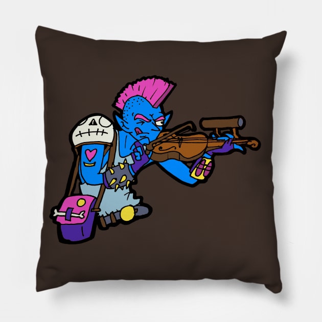 Fiddle Sniper (Drow) Pillow by Durvin