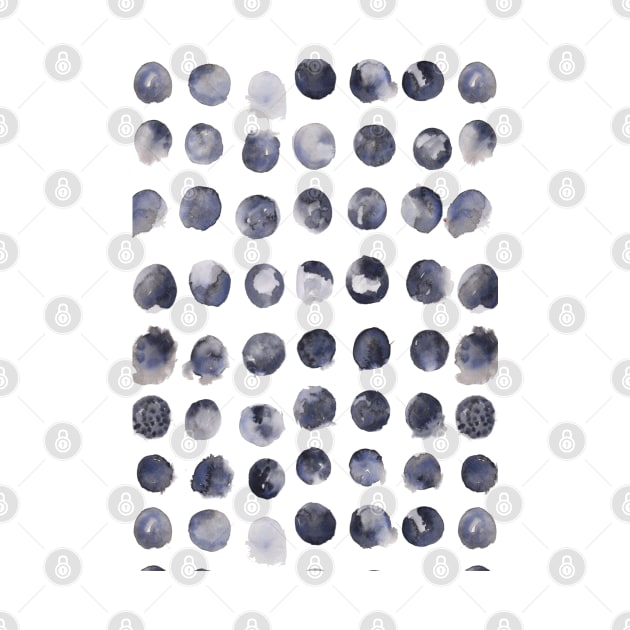 Moon Phases polka dots by Guncha Kumar