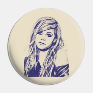 Avril Lavigne Blue Style vintage Pin