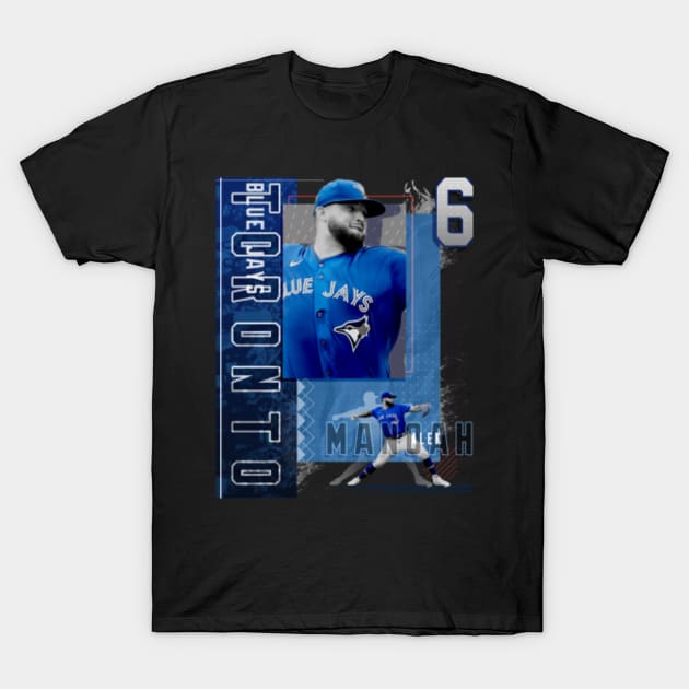 Alek Manoah Baseball Paper Poster Blue Jays 2 - Alek Manoah - T-Shirt