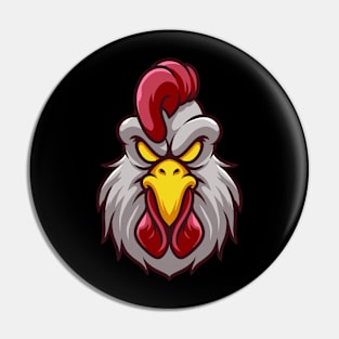 ROOSTER HEAD Pin