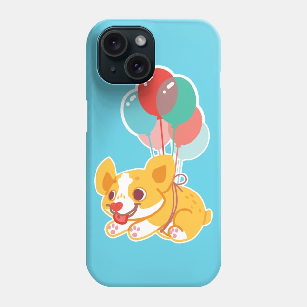 Balloon Corgi Phone Case by Mazzlebee