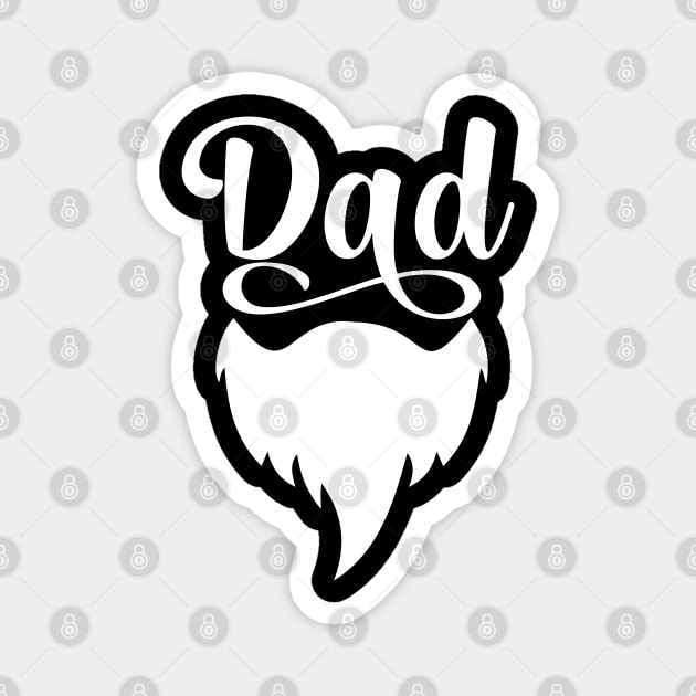 Bearded Dad Gift Fathers Day Dad Beard Lovers Gift Magnet by mommyshirts