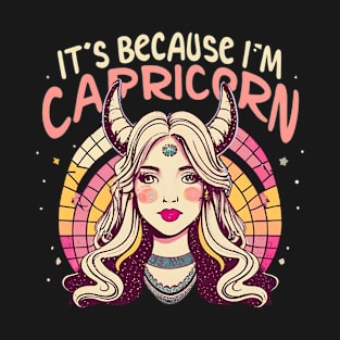 Capricorn Zodiac Playtime: Cartoon Sign Design T-Shirt
