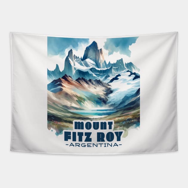 Classic Mount Fitz Roy Argentina Tapestry by Sambastyles