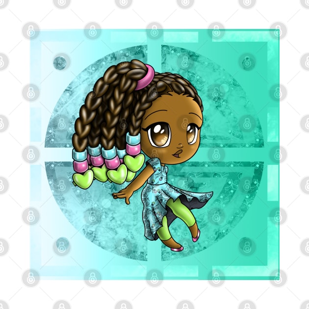 African American Girl with Hair Beads by treasured-gift