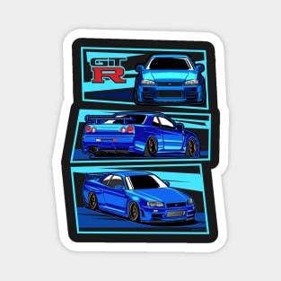 NISSAN skyline r34 gtr godzilla jdm japan paul walker fast and furious Magnet