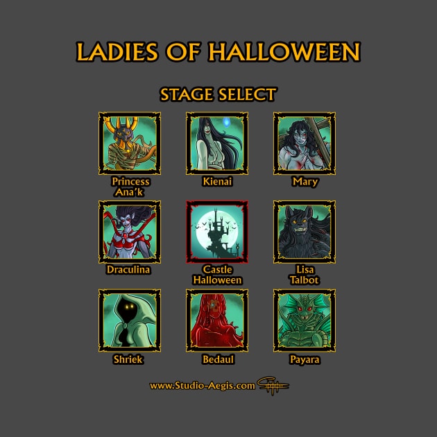 Ladies Of Halloween - Stage Select by Ciel of Studio-Aegis