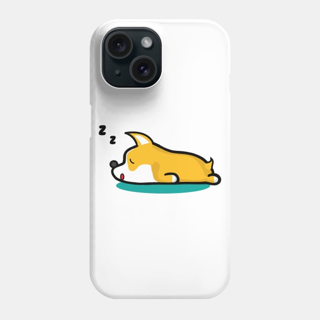 Pembroke Welsh Corgi Sleeping Lazy Dog Phone Case by alltheprints