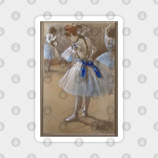 Edgar Degas - Ballet Rehearsal Magnet by Pinkazoid