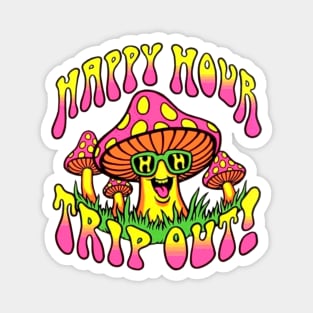 Psychedelic Mushroom - Hippie Magnet