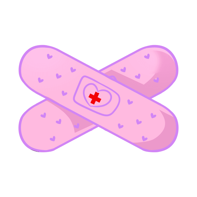 Pink Bandaid by scribblekisses