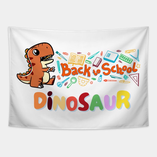 Back To School Dinosaurs Tapestry by NICHE&NICHE