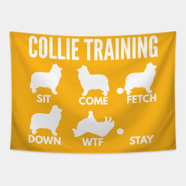 Rough Collie Training Rough Collie Dog Tricks Tapestry by DoggyStyles