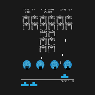 Tron Meets Space Invaders T-Shirt