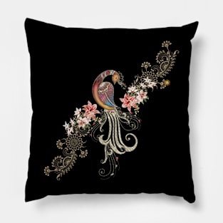 Wonderful elegant fantasy peacock Pillow