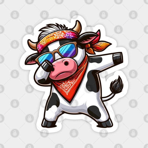 Dabbing Kawaii Cow Magnet by JessArty