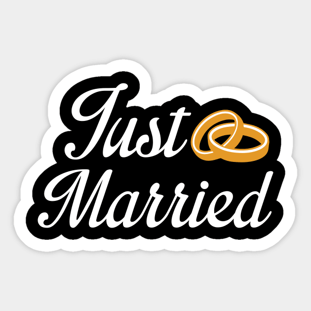 Just married' Sticker | Spreadshirt