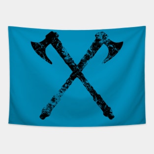 Vintage worn Viking Axes Tapestry