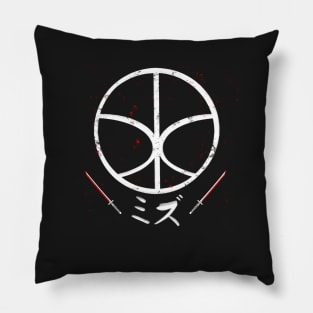 Blue Eye Samurai Mizu Katana Sword Symbol Pillow