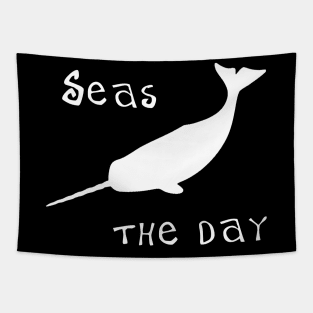 Seas the Day Narwhal Tapestry