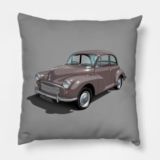 Morris Minor in rose taupe Pillow