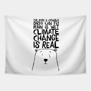 It`s rhetorical I climate change sad polar bear protest Tapestry