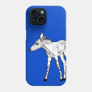 Somali wild ass foal - ink illustration Phone Case