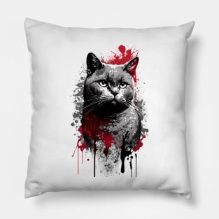 British Shorthair Portrait Pillow