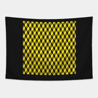 yellow cubes pattern Tapestry