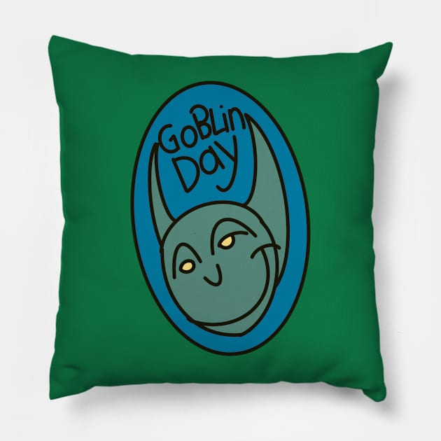 Hopkinsville Goblin Day Pillow by bigfootsociety