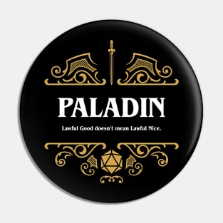 Paladin Class Tabletop RPG Gaming Pin