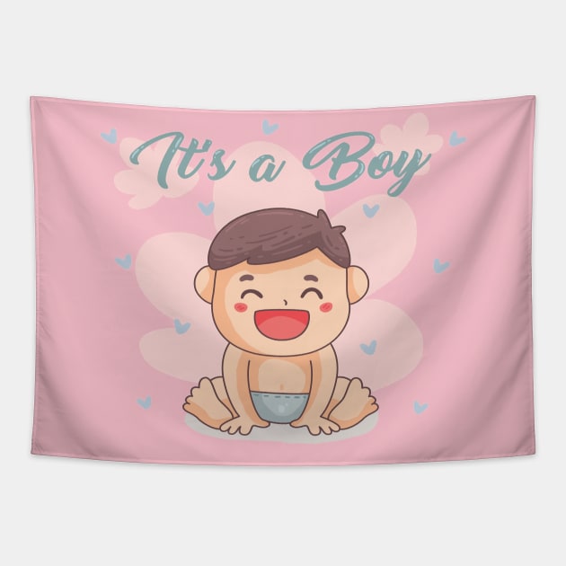 Baby boy Tapestry by Brainable ART