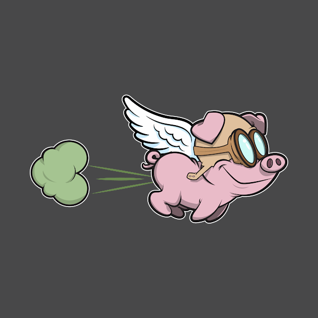 Flying Farting Piggy by CoySoup