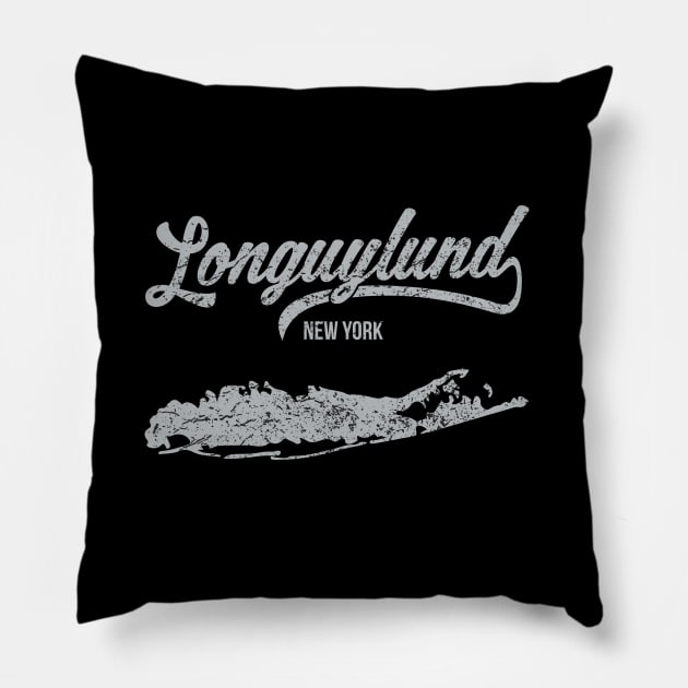 Longuylund, NY Pillow by MikeBrennanAD